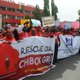 Members of civil society groups protest the abduction of Chibok schoolgirls during a rally in Abuja, Nigeria, May 6, 2014.
PIUS UTOMI EKPEI/AFP/Getty Images